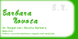 barbara novota business card